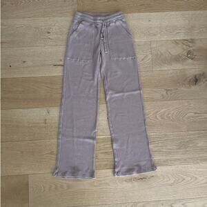 Tna Pants Drawstring Waist Pockets Waffle Size XXS Brown